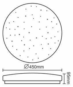 LED Zatemnitvena stropna svetilka STAR LED/50W/230V 2700-6500K + Daljinski upravljalnik