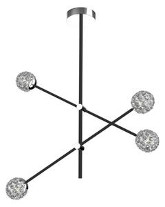 Lestenec na drogu PAKSOS 4xG9/5W/230V črn