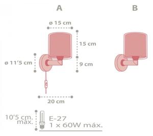 Dalber 41439 - Otroška stenska svetilka COLOR RAIN 1xE27/60W/230V