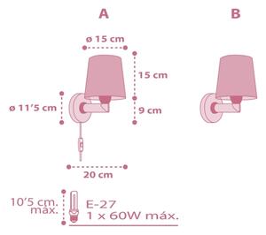 Dalber 82469 - Otroška stenska svetilka FLAMINGO 1xE27/15W/230V