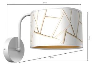 Stenska svetilka ZIGGY 1xE27/60W/230V bela/zlata