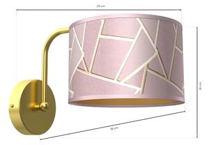 Stenska svetilka ZIGGY 1xE27/60W/230V roza/zlata