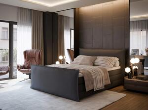 POSTELJA BOXSPRING 160 cm x 200 cm , tekstil siva