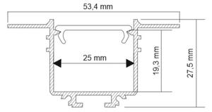 Shilo 1950 - LED Vgradna svetilka HANAWA LED/32W/230V 3000K CRI 90 črna