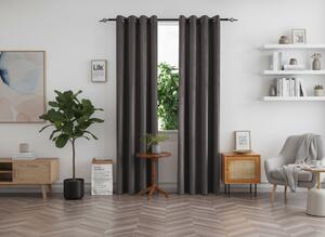 Zatemnitvena zavesa DUNES VELVET 140x250 cm, temno siva Za obesiti: Trak za nabiranje