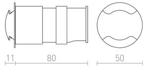 RED - Design Rendl - R12618 - LED Zunanja vgradna svetilka KICK LED/1W/230V IP54