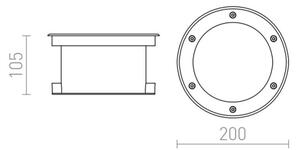 RED - Design Rendl - R10532 - LED Zunanja svetilka TERRA LED/20W/230V IP67