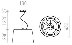 RED - Design Rendl - R12483 - Lestenec na vrvici ESPLANADE 1xE27/42W/230V