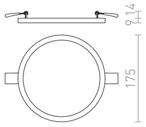 RED - Design Rendl - R12765 - LED Vgradna svetilka HUE LED/18W/230V