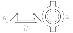 RED - Design Rendl-R11738- Vgradna svetilka SOBER 1xGU10/50W/230V bela