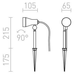 RED - Design Rendl - R10431 - Zunanja svetilka DIREZZA 1xGU10/35W/230V IP54