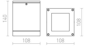 RED - Design Rendl-R10385 - Zunanja stropna svetilka QUADRA 1xE27/75W/230V IP54