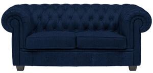 CHESTERFIELD ZOFA, temno modra tekstil