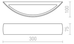 RED - Design Rendl - R10266 - Stenska svetilka CRESCENT R7s/80W/230V