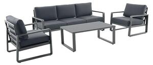 Sunfun Komplet lounge pohištva Maja (4 -del., Prašno barvan aluminij, Antracit)
