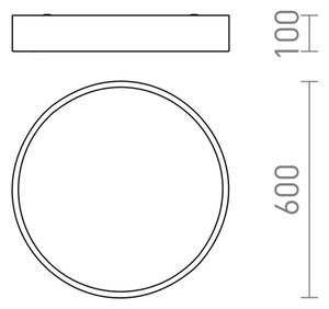 RED - Design Rendl - R13333 - LED Stropna svetilka MEZZO LED/60W/230V črna