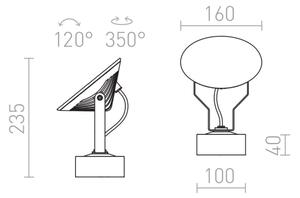 RED - Design Rendl - R11753 - LED Zunanja stenska svetilka FOX LED/9W/230V IP65