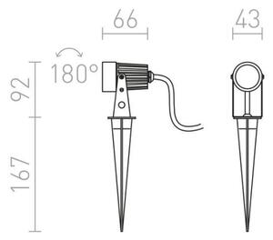 RED - Design Rendl - R10530 - LED Zunanja svetilka GUN LED/3W/230V IP65