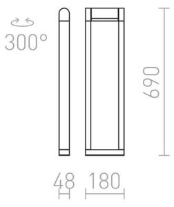 RED - Design Rendl - R12624 - LED Zunanja svetilka AQUE LED/8W/230V IP54 črna