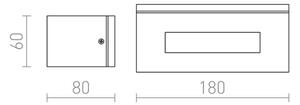 RED - Design Rendl-R10439 - Zunanja stenska svetilka WOOP 1xR7s/48W/230V IP54