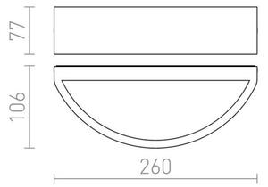 RED - Design Rendl - R10365- Zunanja stenska svetilka LESA 1xE27/26W/230V IP54