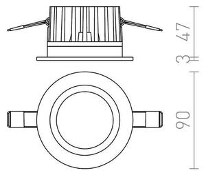 RED - Design Rendl - R12716 - LED Kopalniška vgradna svetilka TOLEDO 8W/230V IP44