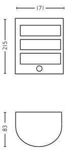 Philips-LED Zunanja stenska svetilka s senzorjem PYTHON LED/6W/230V 2700K IP44