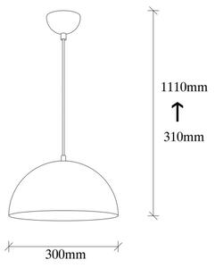 Lestenec na vrvici SIVANI 1xE27/40W/230V bel