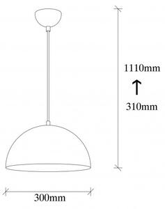 Lestenec na vrvici SIVANI 1xE27/40W/230V črn