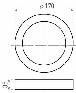 LED Stropna svetilka FENIX LED/12W/230V 2800K pr. 17 cm