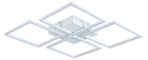 Top Light - LED Zatemnitveni nadgradni lestenec R4xLED/16,25W/230V kvadraten bela + Daljinski upravljalnik