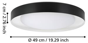 Eglo 99783 - LED Zatemnitvena stropna svetilka LAURITO LED/24W/230V 3000-6500K + Daljinski upravljalnik