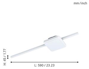 Eglo 99607 - LED Stropna svetilka SARGINTO 1xLED/6,3W/230V + 1xLED/5,4W