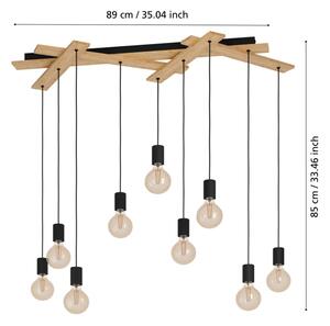 Eglo 43641 - Lestenec na vrvici MONMOUNT 9xE27/40W/230V