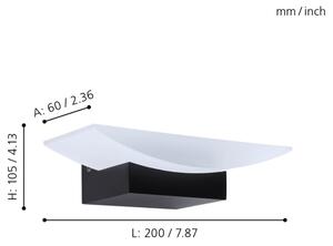 Eglo 98888 - LED Stenska svetilka METRASS LED/5,6W/230V