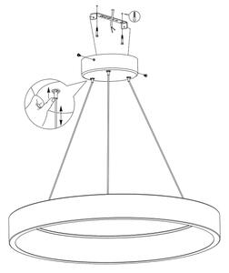 Eglo 900068 - LED RGBW Zatemnitveni lestenec na vrvici MARGHERA-Z LED/26W/230V