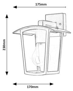 Rabalux 7127 - Zunanja stenska svetilka TAVERNA 1xE27/15W/230V IP44