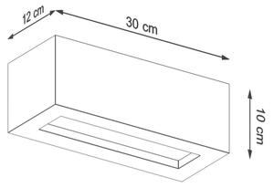 Sollux SL.0992 - Stenska svetilka VEGA 1xE27/60W/230V 30 cm beton