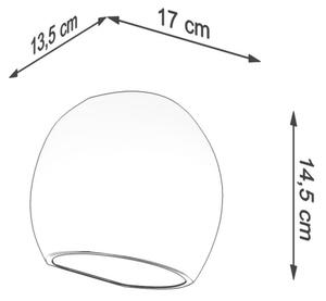 Sollux SL.1026 - Stenska svetilka GLOBE 1xE27/60W/230V svetleča bela