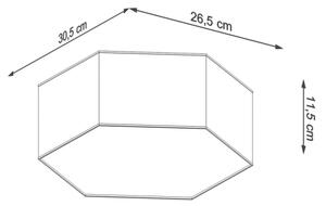 Sollux SL.1059 - Stropna svetilka SUNDE 2xE27/60W/230V 11,5 cm črna