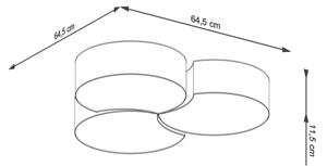 Sollux SL.1052 - Stropna svetilka CIRCLE 6xE27/60W/230V bela