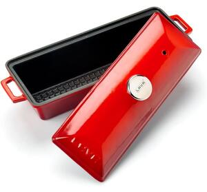LAVA Litoželezni pekač za kruh, 6,5 x 26,5 cm - rdeč