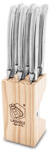 Laguiole PREMIUM LINE Set nožev za zrezke s stojalom - Stainless Steel (6 kom)