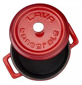 LAVA Litoželezni lonec, 10 cm - Rdeč