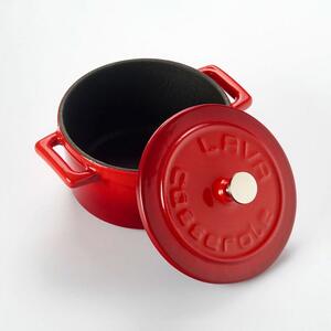 LAVA Litoželezni lonec, 10 cm - Rdeč