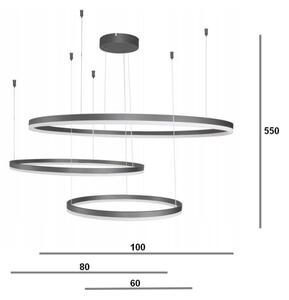 Azzardo AZ4707 - LED Lestenec na vrvici HALO LED/130W/230V črna