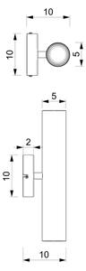 Stenska svetilka WALL 2xGU10/8W/230V bela