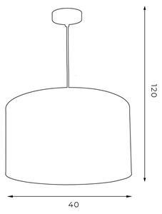 Lestenec na vrvici ARDEN 1xE27/60W/230V pr. 40 cm bela