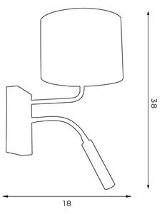 Stenska svetilka ARDEN 1xE27/60W+1xG9/8W/230V črna/bela