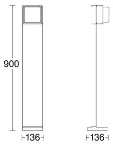 Steinel 078676 - LED Zatemnitvena zunanja svetilka GL 85 C 900 LED/9W/230V IP44